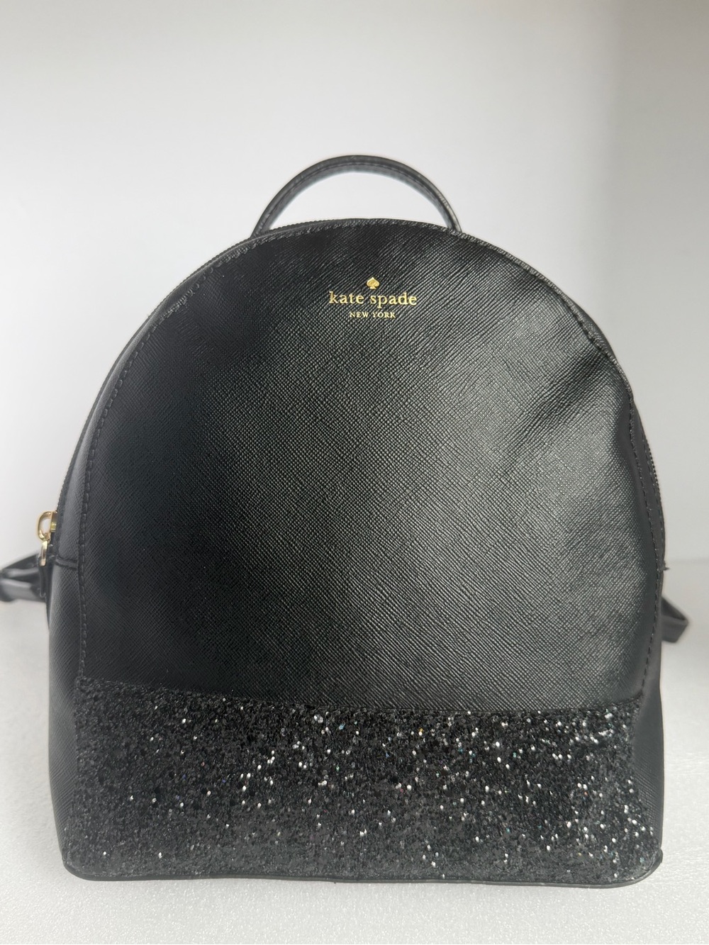 KATE SPADE Greta Court Sammi Black Glitter Small Backpack